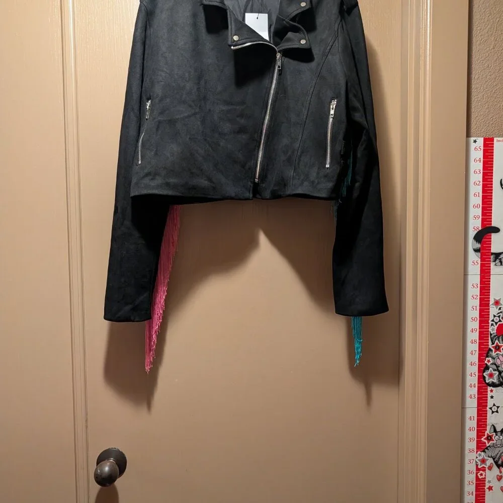 Akira rainbow fringe moto jacket - Picture 2 of 4
